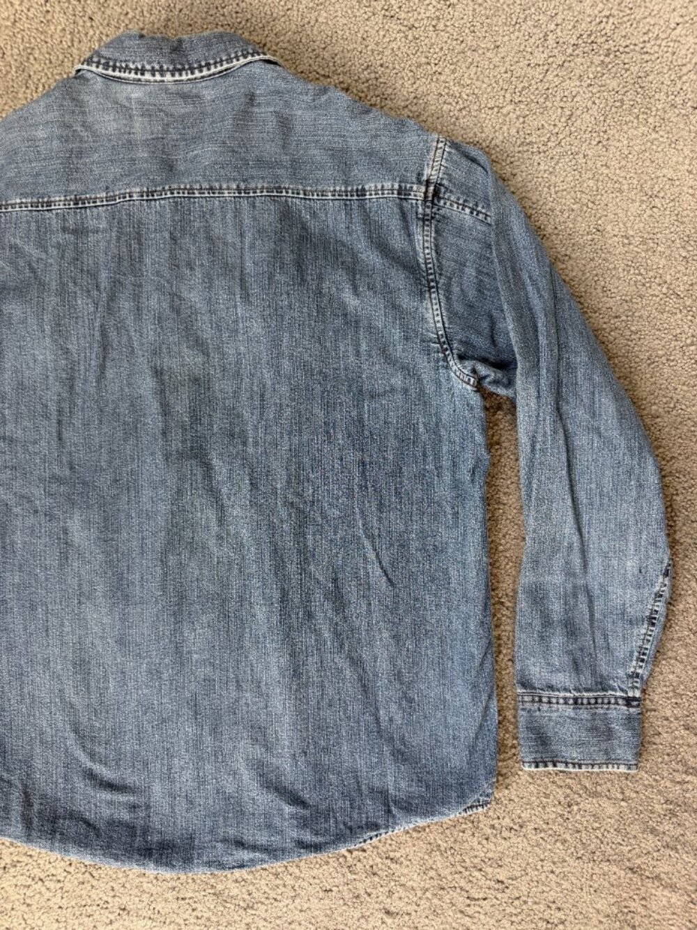 Levi’s Vintage Genuine Workwear Flannel Lined Denim Shirt Jacket Blue Shacket M - Picture 8 of 9